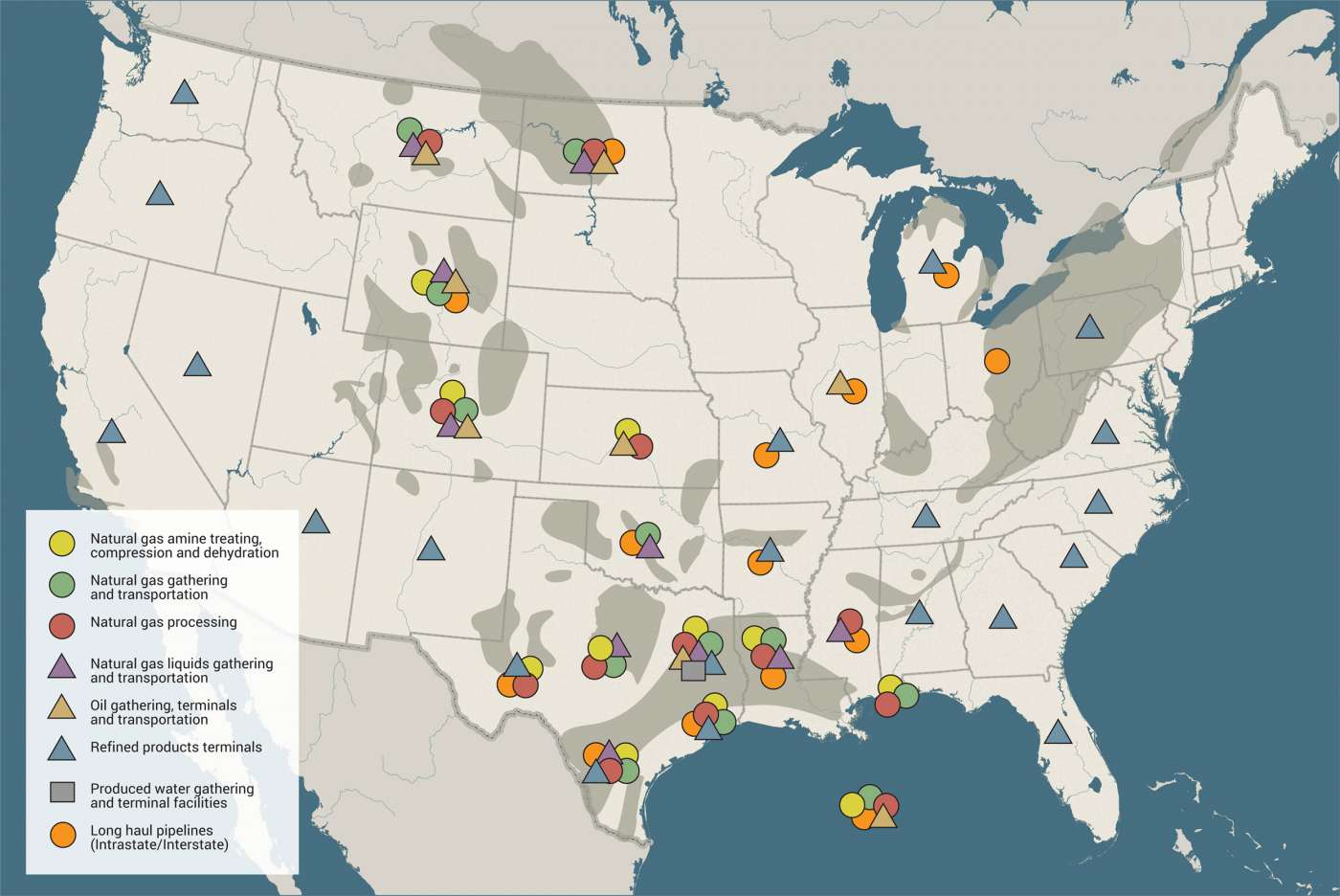 Map showing where Greenfield's team has worked